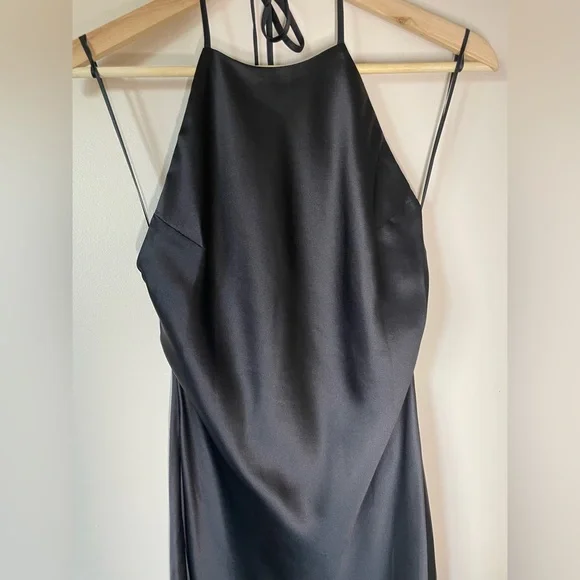NEW Reformation Jeany Silk Long Dress Backless Formal Wedding Black | Size XS - Picture 10 of 10